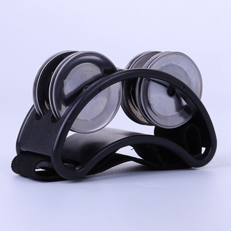 Foot Tambourine Percussion with Steel Jingles for Grandado