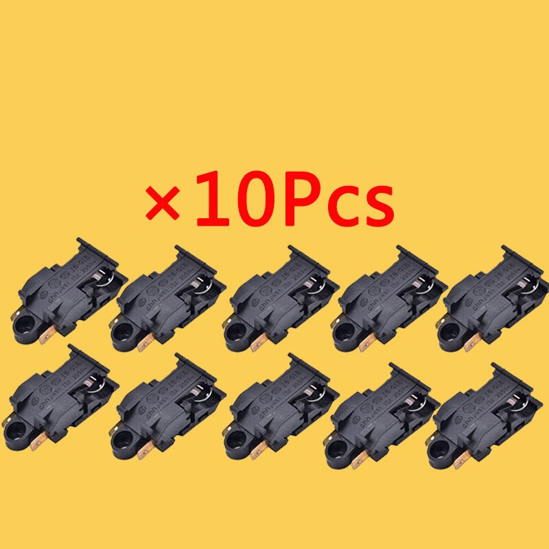 10Pcs 13A Electric Kettle Parts Electric Kettle Thermostat Switch 2 Pin Terminal Spare Replacement Parts Kitchen Appliance Parts