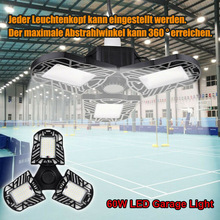 7000LM Vervormbare Verstelbare 60W Led Garage Licht Plafondlamp E26 Lampen Led Garage Lichten Voor Magazijn Workshop Kelder