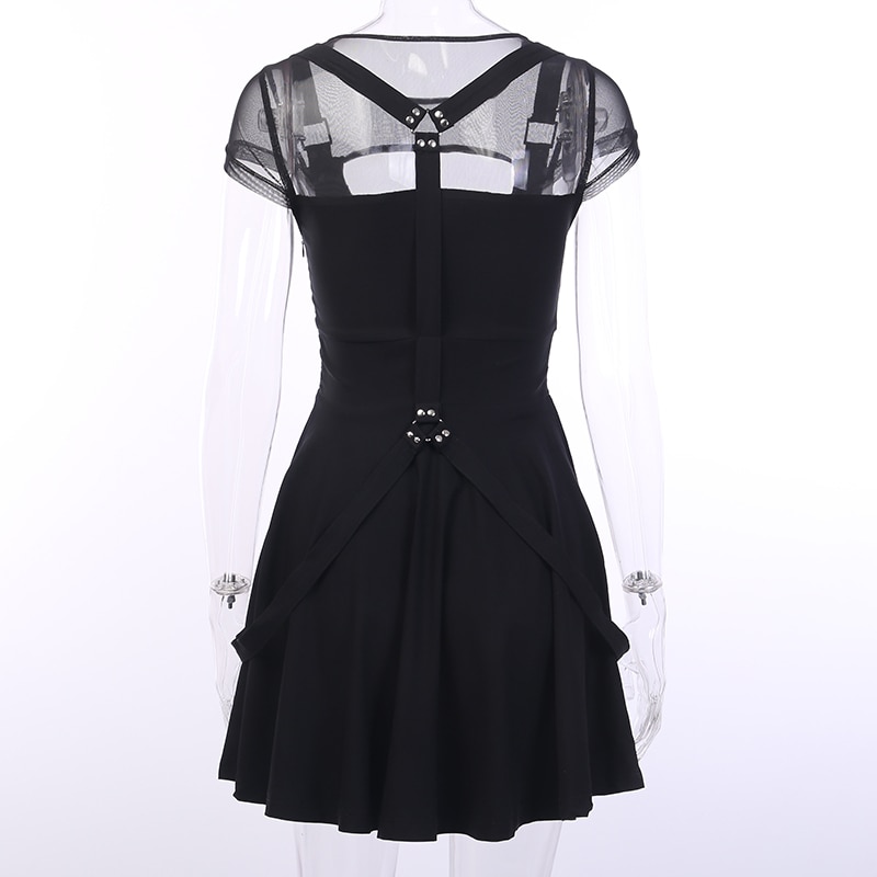 Japanese Gothic Lolita Dress Women Summer Harajuku Lace Black Sweet Punk Dress Girls Kawaii Victorian Vintage Lolita Dresses
