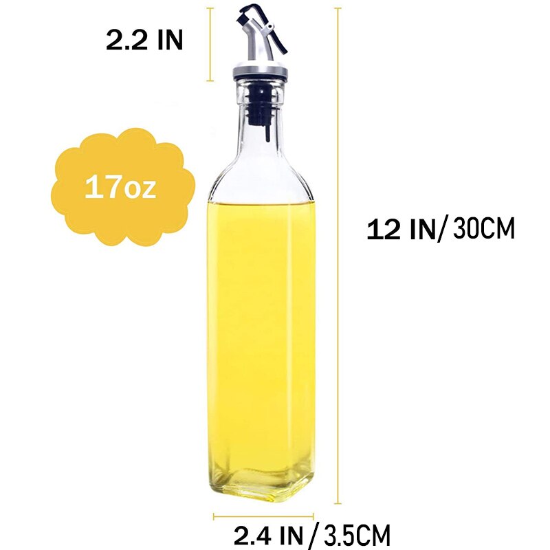 Koken Olie Fles Saus Fles Glas Opslag Flessen Voor Olie En Azijn Olie Dispenser Kruiden Voor Keuken Accessoire