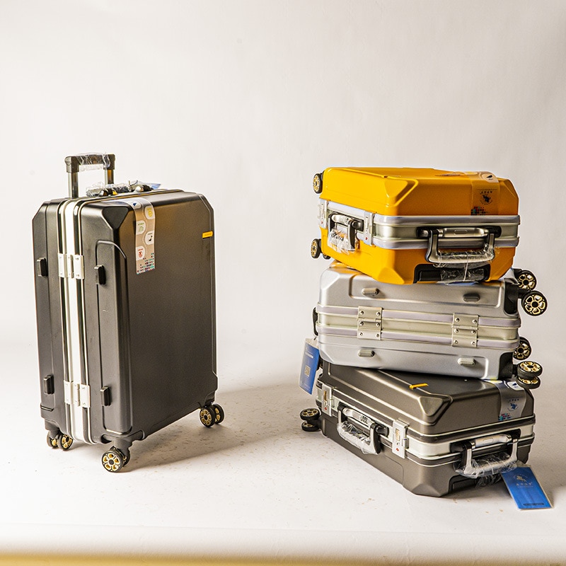 De Aluminium Frame Trolley Case Cabine Koffer Bagage Koffer Op Zakenreis Stewardess Koffer Unisex