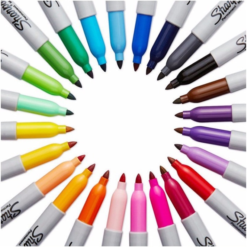 12/24 Kleuren Sharpie Permanent Markers Ultra-Fine Point (cosmic kleur) waterdichte Verf Marker voor Metalen Banden Graffiti Markers