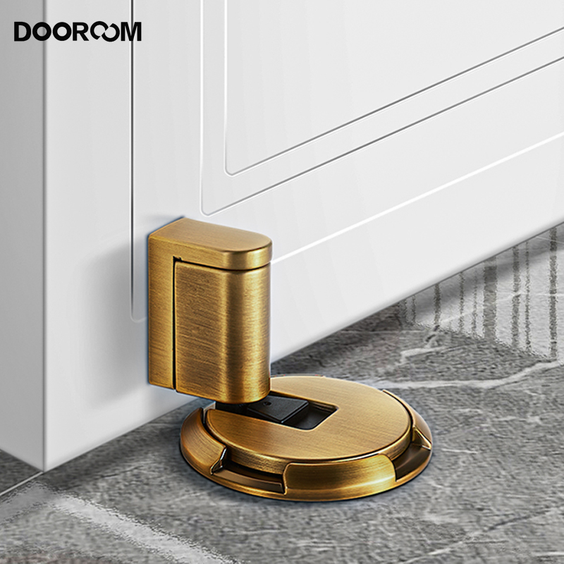 DOOROOM Winddichter Türstopper für Höhle Innenbereich, robuster Bodenstopper, hält sterben Tür offen, mechanischer Türstopper ohne Bohren, mit Schrauben