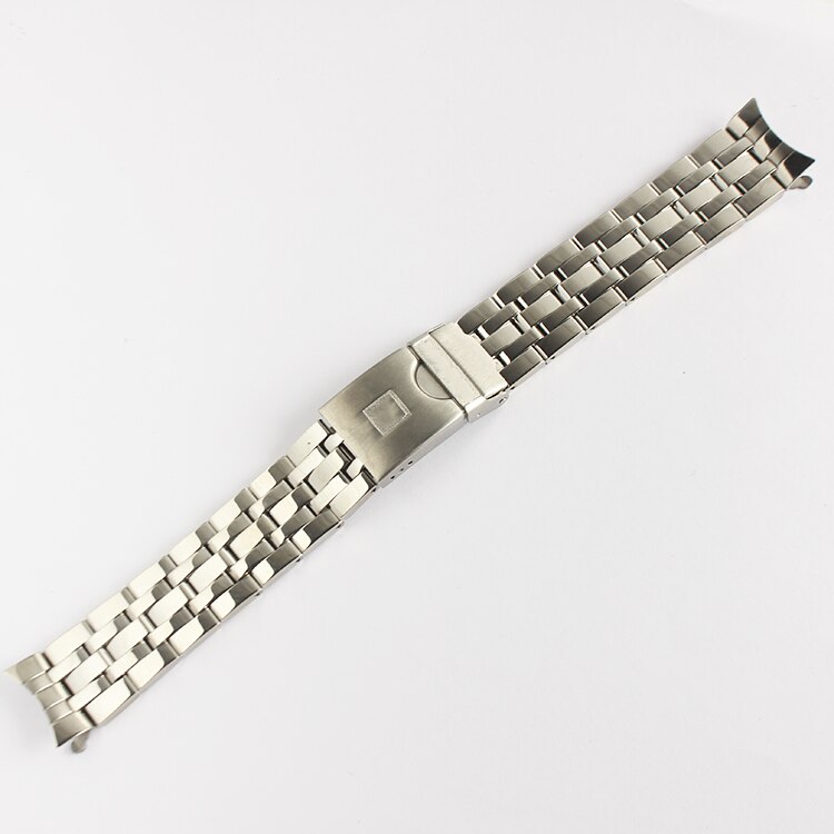 19mm 20mm Hollow Cruved End Watchband Watch Parts Strip Solid Stainless Steel Bracelet Strap For Fit PRC200 T055417 T055430 T05