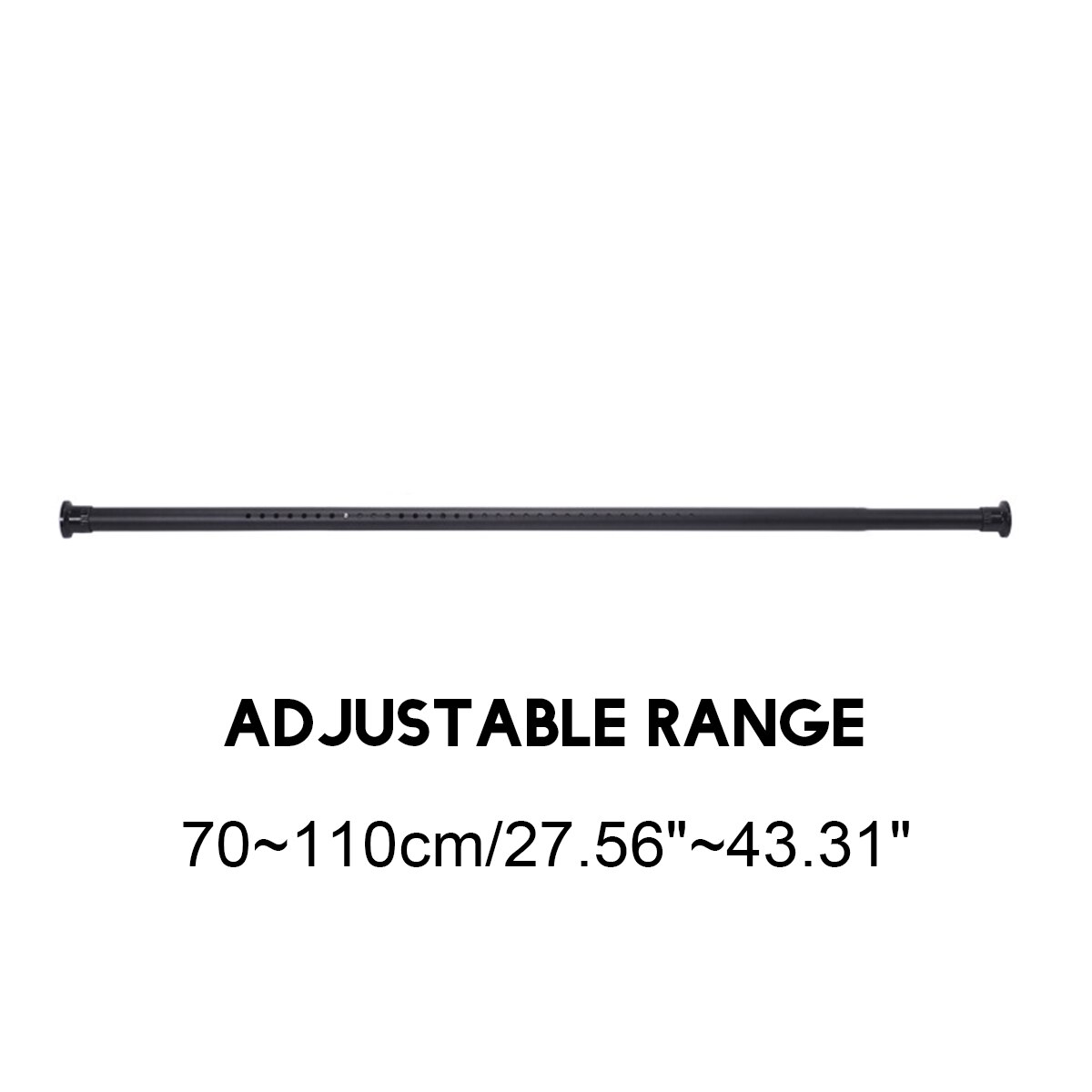 1.1-2.6M douche rideau poteaux tringle rideau pôle réglable en acier inoxydable ressort tige de Tension Rail pour vêtements/serviettes/rideau: 70-110cm