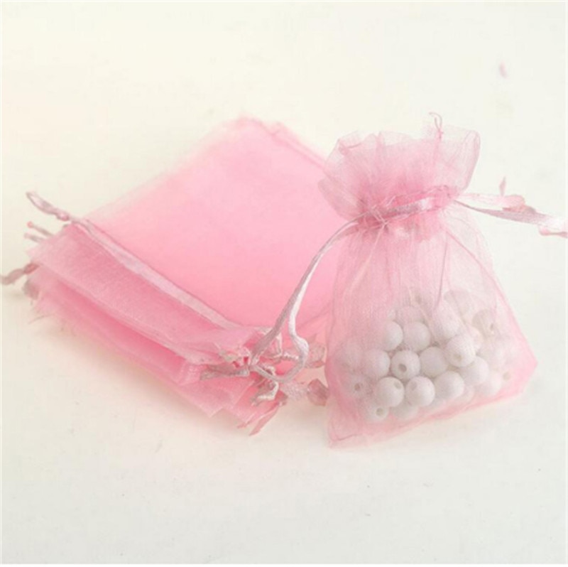 20 pcs/lot Organza Bags Wedding Pouches Jewelry Candy Cookie Packaging Bags Nice Bag Event Party Packing Supplies