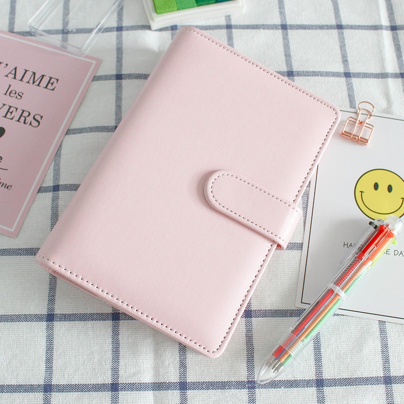 JIANWU Macarons PU liant A5 A6 cahier Journal livre de Calendrier planificateur journal feuilles mobiles liant mignon fournitures Scolaires