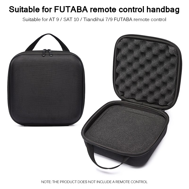 Stødsikker fjernbetjening opbevaringspose til rc transmitter protector håndtaske kasse til futaba wfly 7/9 at9 slidstærk