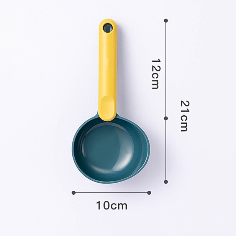 Kitchen Rice Scoop Home Rice Shove Plastic Spoon Rice Measuring Cup Flour Spoon With Clip Home Spoon Utensils Cooking Accessorie