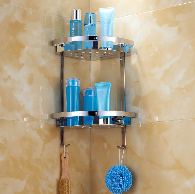 Chrome Finished Bathroom Hardware Sets Ceramic Bathroom Products Bathroom Accessory Set Stainless Steel: Shelf