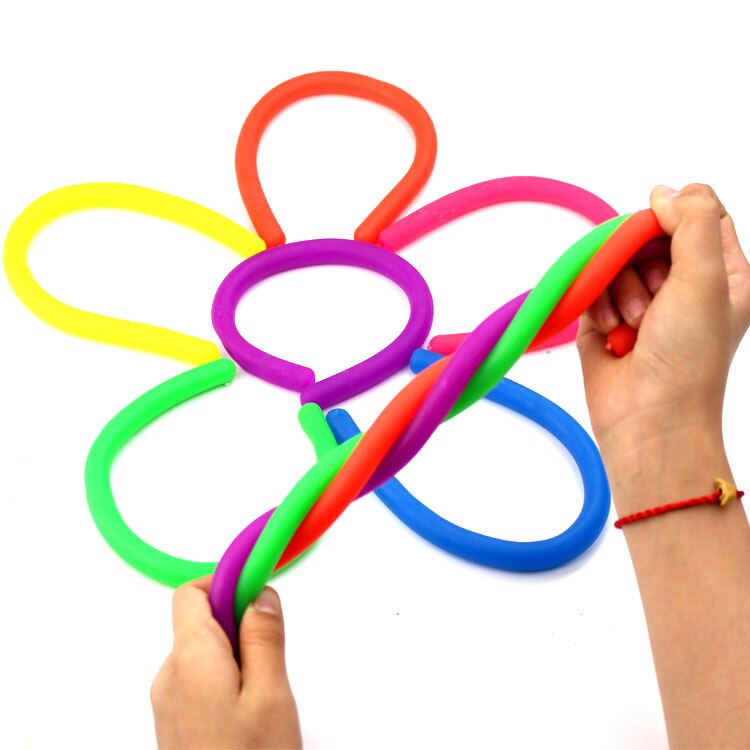 1Pc Hand Hyperflexion Stretchy Antistress Jokes Noodles Rope Squeeze Toys Anti Stress Toys String Fidget Autism Vent Toys GYH