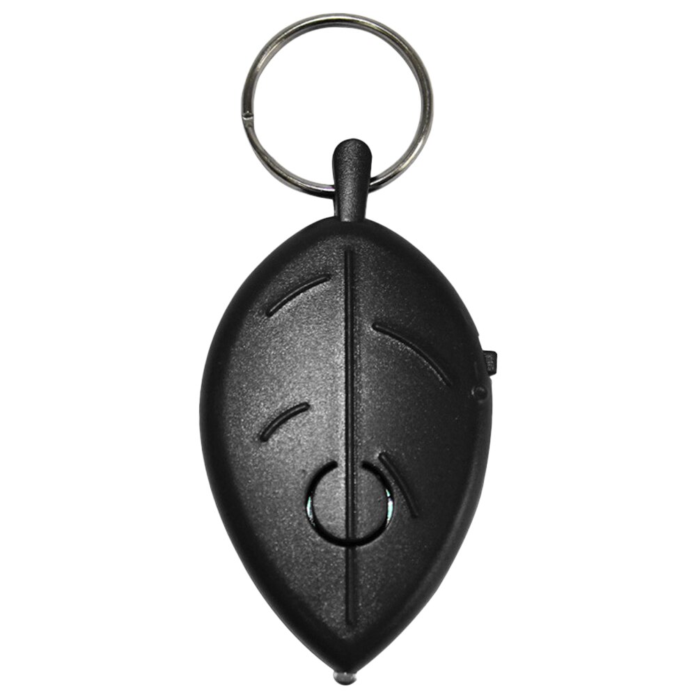 Key Ring Voice Control Anti-lost Device Leaf Whistle Key Finder Flashing Beeping Remote Kids Bag Wallet Electronic Accessories: Black