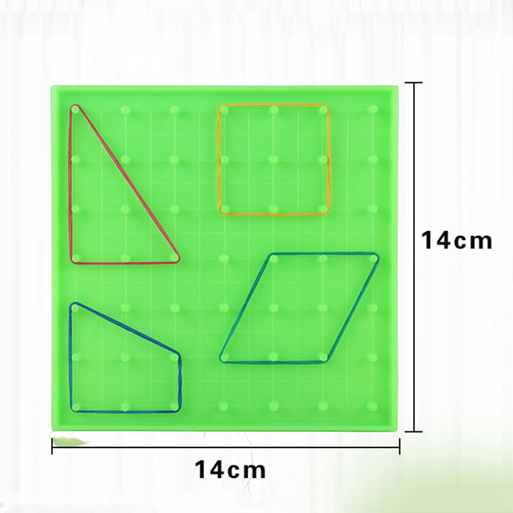 Plast spikplatta primär matematik spikbräda verktyg geometri demo barn pedagogisk leksak undervisning instrument pusselspel leksak