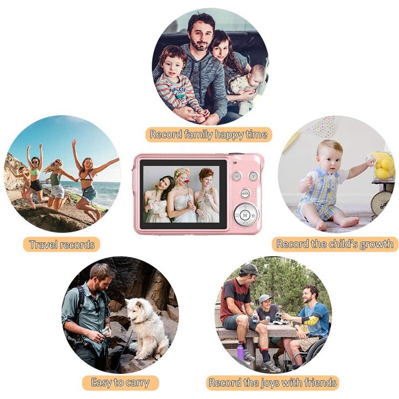 HD 1080P Digital Camera 30 MP Mini 2.7 Inch LCD Screen Camera with 8X Digital Zoom,Compact Cameras for Adult,Teens