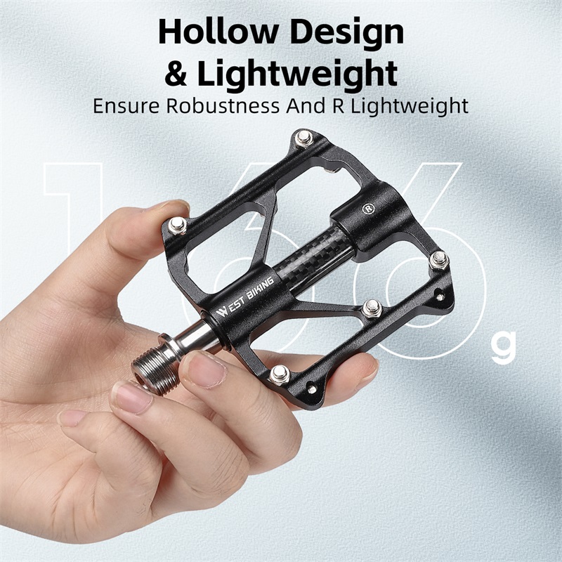 West Bike Mtb Pedaal Ultralichte Mountainbike Carbon Fiber Pedaal 3 Lagers Racefiets Pedaal Anti-Slip Racefietsen Pedalen