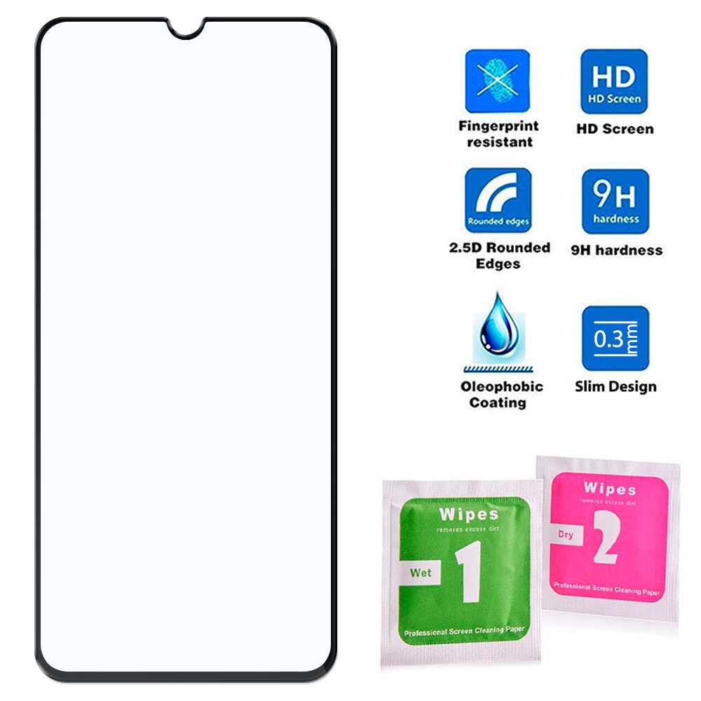 Zwarte Rand Gehard Glas Compatibel Met Xiaomi Redmi 9A/9AT/9C Platte 9D 9H Screen Protector Voor cover Shockproof