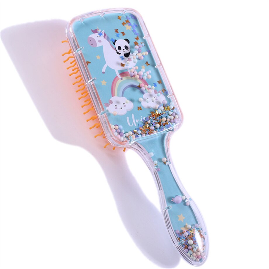 Durevoli pettine per bambini massaggio antistatico pettini per capelli cartone animato in plastica animali che scorre palle stelle per ragazze accessori per capelli per bambini