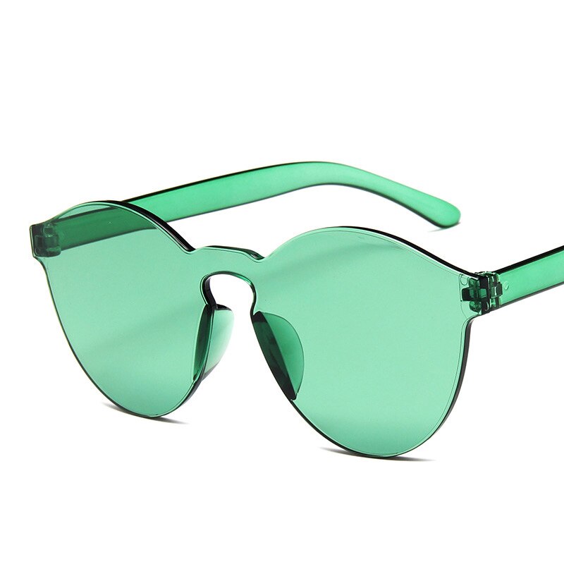 Classic trend vrouwen zonnebril kleurrijke dunne comfortabele bril mooie Jelly kleur mode populaire multicolor Lichtgewicht: dark green