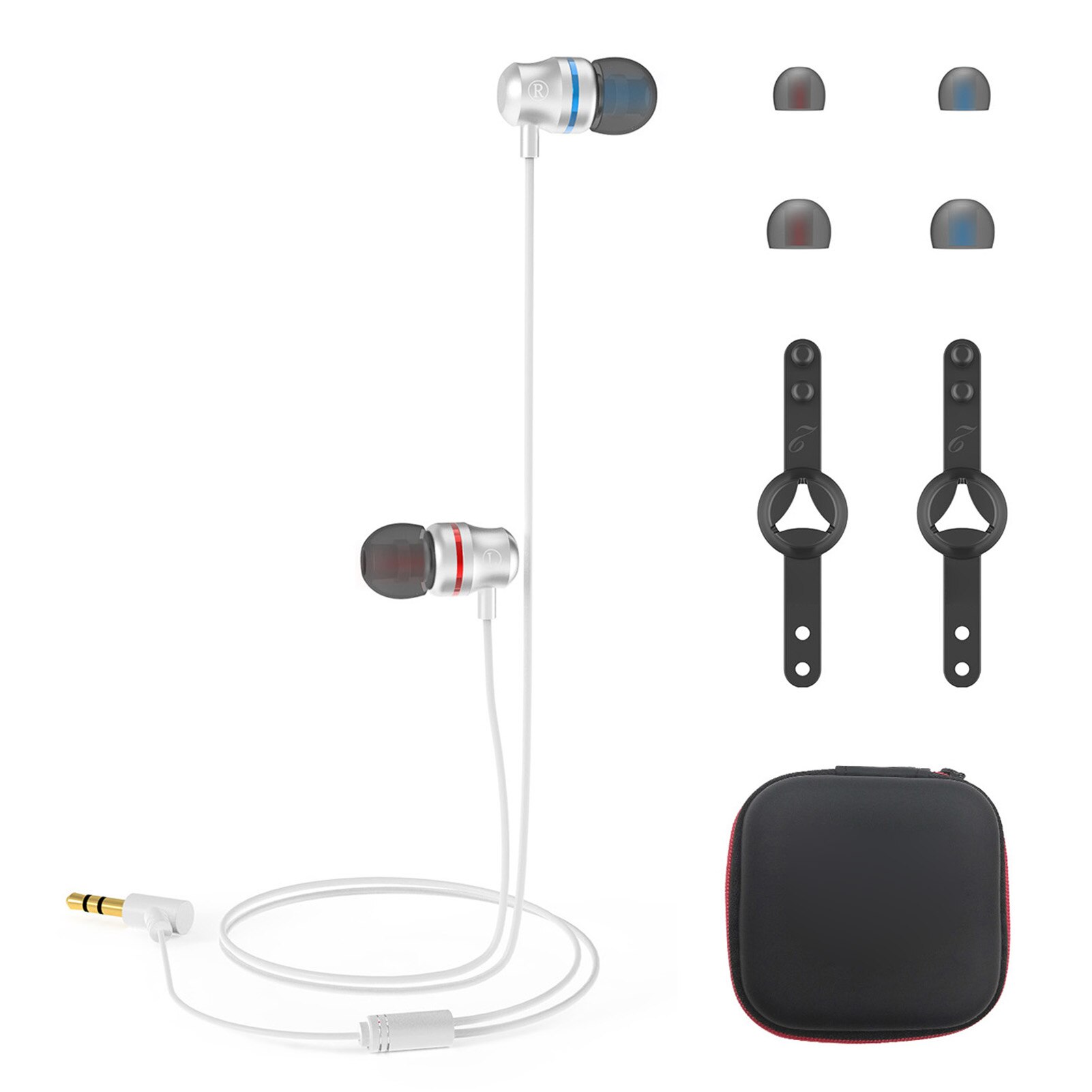 Bedrade Oortelefoon Voor Oculus Quest 2 Vr Headset Replecement Surround Sound In-Ear Oortelefoon Met S/M/L Oordopjes Cap Accessoires