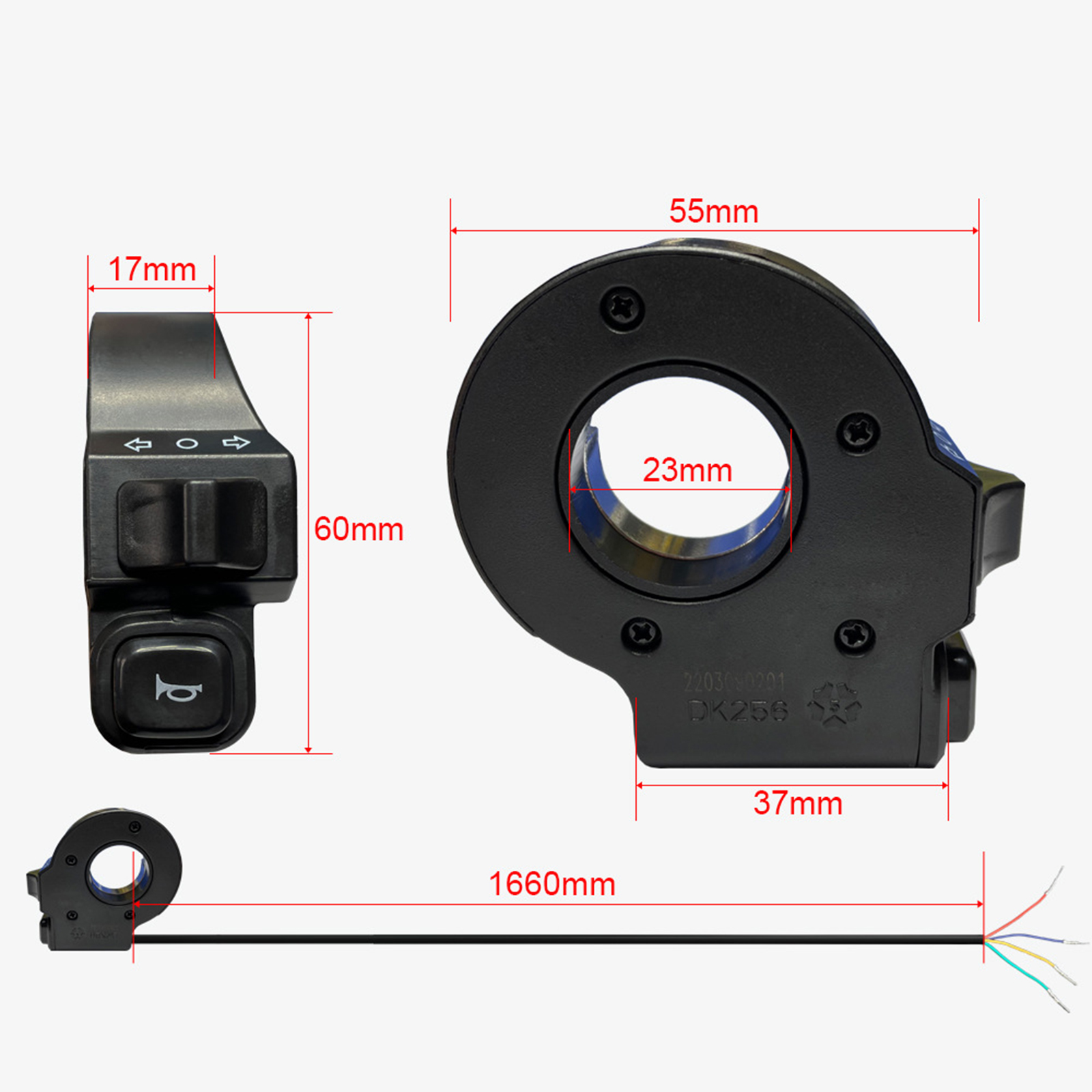 2 In 1 Stuur Schakelaars Op/Off Verlichting Retrofit Plastic Richtingaanwijzer Claxon Voor Scooters Ebike Motorfiets Onderdelen apparatuur