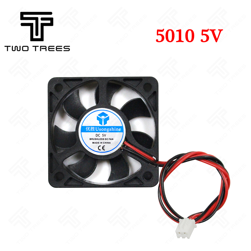 5010 DC5V/12V/24V 3D printer turbine Fan 5010 3d printer part fan 50mm (50*50*10mm) 2Pin Brushless Cooling Fan 5/12/24v Fan duct