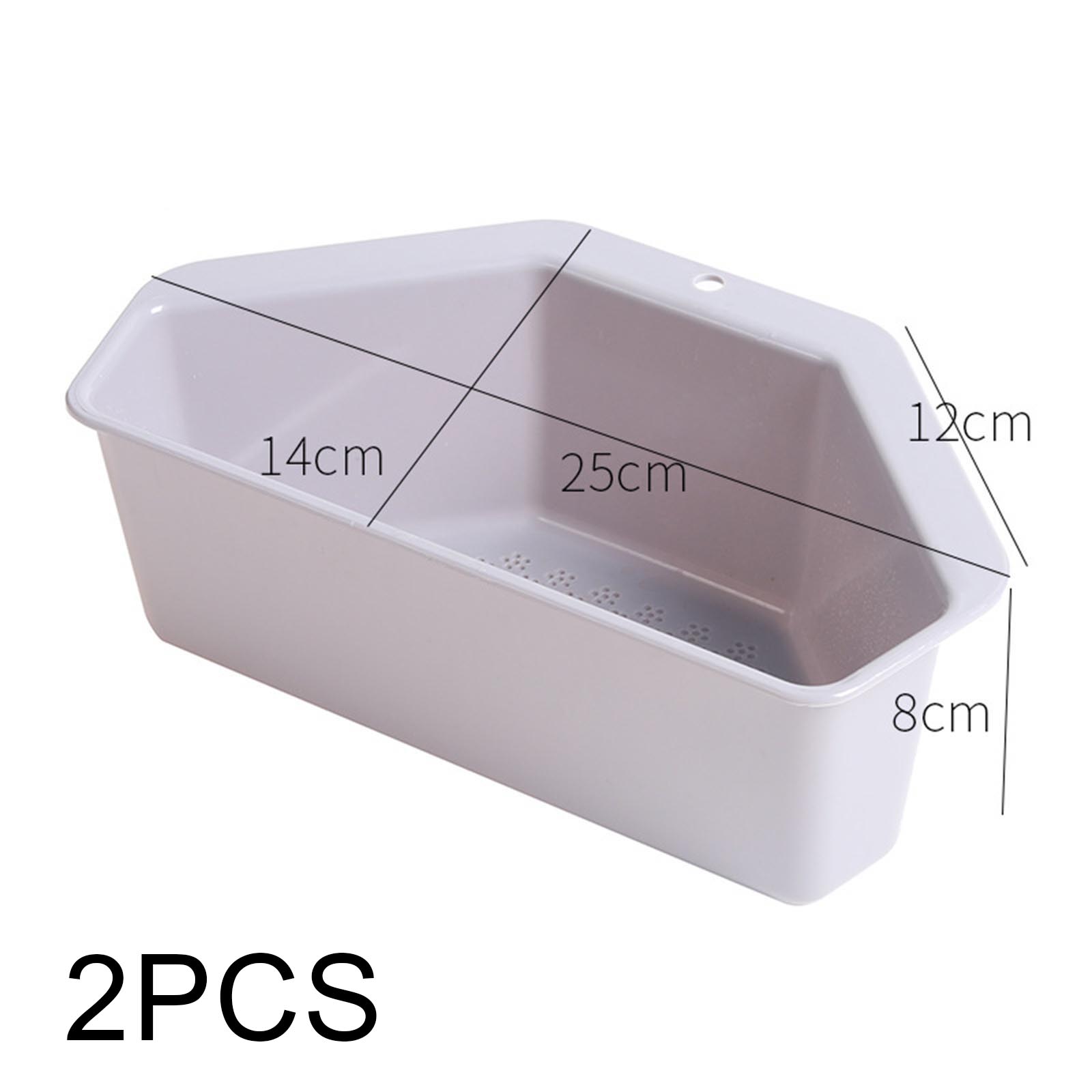 Triangular Corner Sink Drain Rack Shelf Basket Food Strainer Vegetable Fruit Drainer Sponge Holder Kitchen Filter K888: Black Nickel