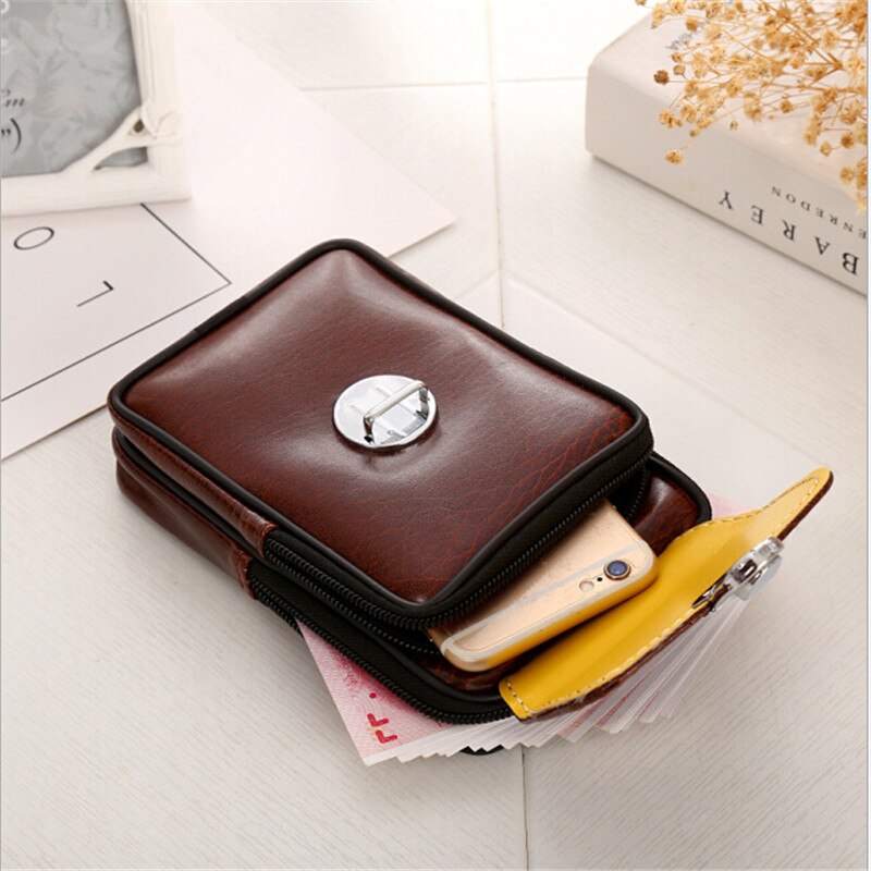 ¡Novedad de ! Riñoneras de piel sintética para hombre, bolsa de teléfono móvil de estilo informal, riñoneras con cinturón, riñoneras de para hombre, 2 opciones