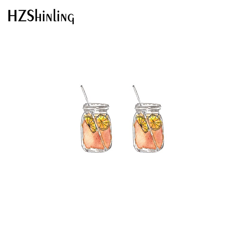 Pendientes de resina acrílica de limones, joyería hecha a mano, para niña, novedad de: 2