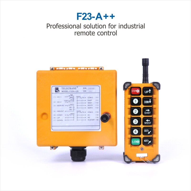 8 Channels single speed Industrial Wireless Radio remote controller switch speed control Hoist Crane Control Lift Crane F23 A++S