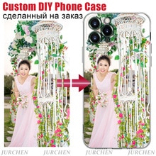 JURCHEN-funda transparente ultrafina para iPhone, funda suave con foto personalizada, para iPhone 11, 12, Mini Pro, XS, Max, X, 8, 7, 6S Plus, XR