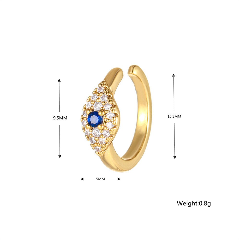 Pendientes de aro para Piercing de cartílago de oreja de acero inoxidable para mujer, aretes pequeños Huggie de mal de ojo, accesorio de joyería Punk para , 1 ud.: COLOR ORO ROSADO