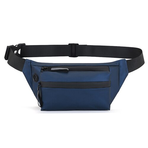 Waterproof Running Waist Bag Chest Pack Outdoor Sports Crossbody Bag Casual Travel Male Bum Belt Bag: Blue