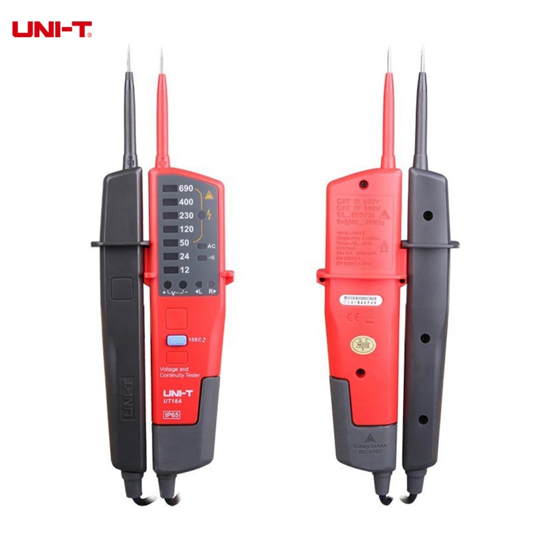 UNI-T Handheld Voltage and Continuity Tester 3-phase Voltage and Phase Sequence/On-Off Test/RCD Tester UT18 Series