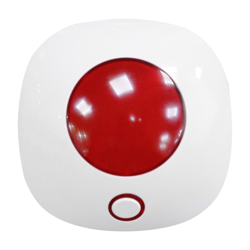 Wifi beveiligingsalarm sirenes geluid & licht alarm host 110db standalone huisbeveiliging alarmsystemen host (eu-stekker): Default Title