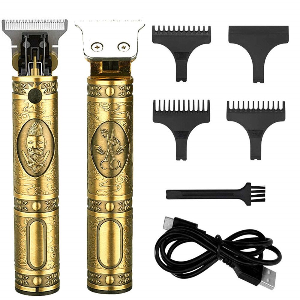 Electric Hair Clipper Hairdresser Electric Shaver Pro Li Outliner Barber Men Hair Trimmer Hair Cut T-blade Machine: Yellow