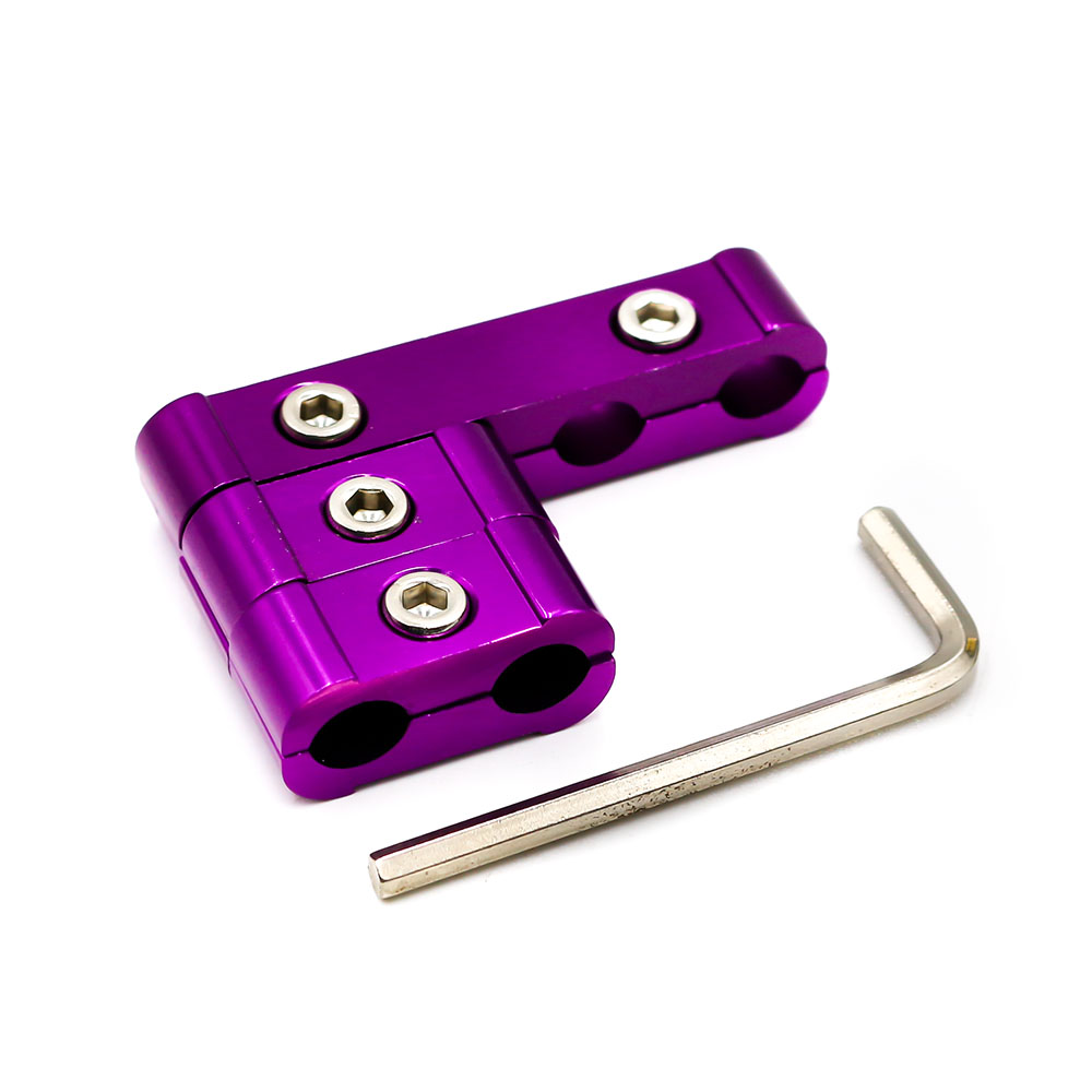 Aluminium V8 stripe bougiekabel geleiders zwart-streep