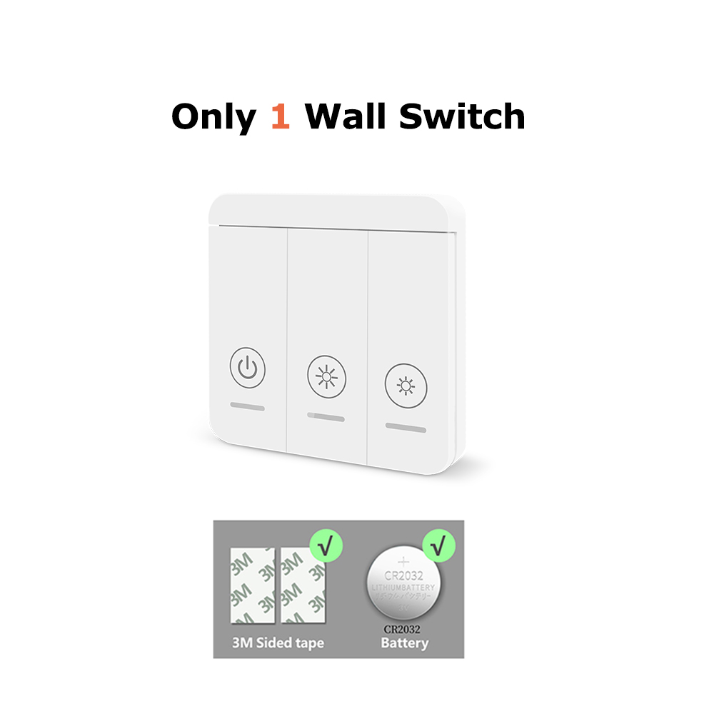 433MHz Wireless Dimmer Controller 110V 220V 150W for LED and 86 Wireless Wall Switch and Wireless Remote Control Transmit 50m: Pink