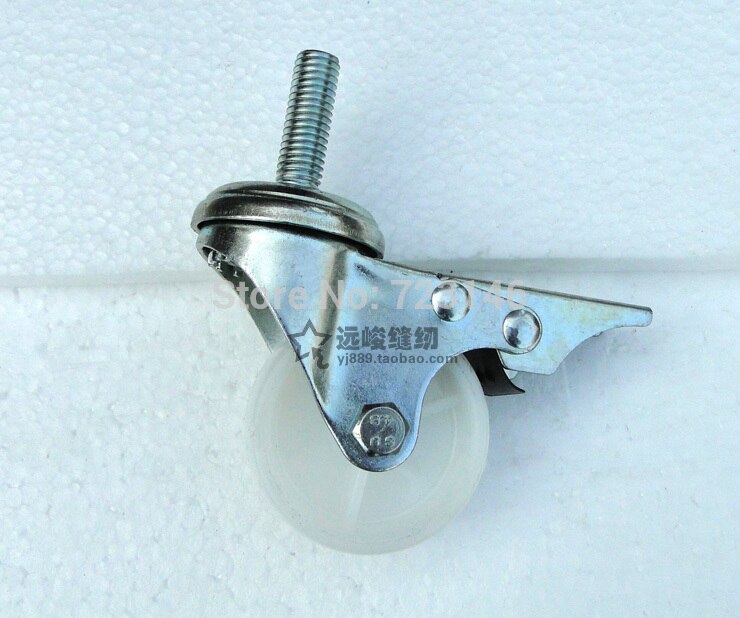 White 5X INDUSTRIAL SEWING MACHINE LOCKING SET OF CASTOR WHEEL RUBBER REDUCE VIBRATION FOR JUKI SINGER BROTHER MITSUBISHI