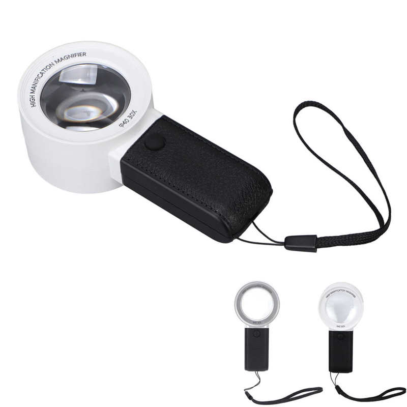 Handheld Magnifier Lighted Magnifying Glass 3 LED Lights for Reading for Antique for DIY