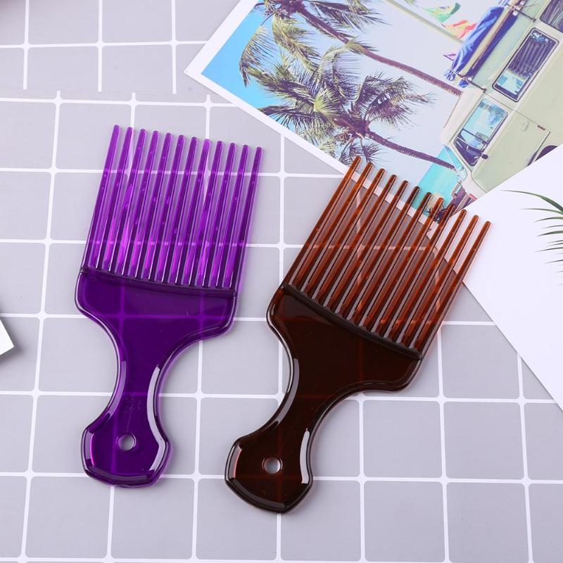 Peine de horquilla de pelo Afro de dientes anchos Unisex, cepillo de inserción de masaje rizado, estilo de cabello