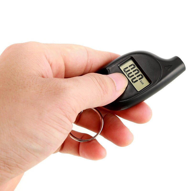 Portable High Accuracy Motor Truck Car Tyre Air Pressure Testing Gauge Meter LCD Digital Display Key Chain Auto Car Test Tool