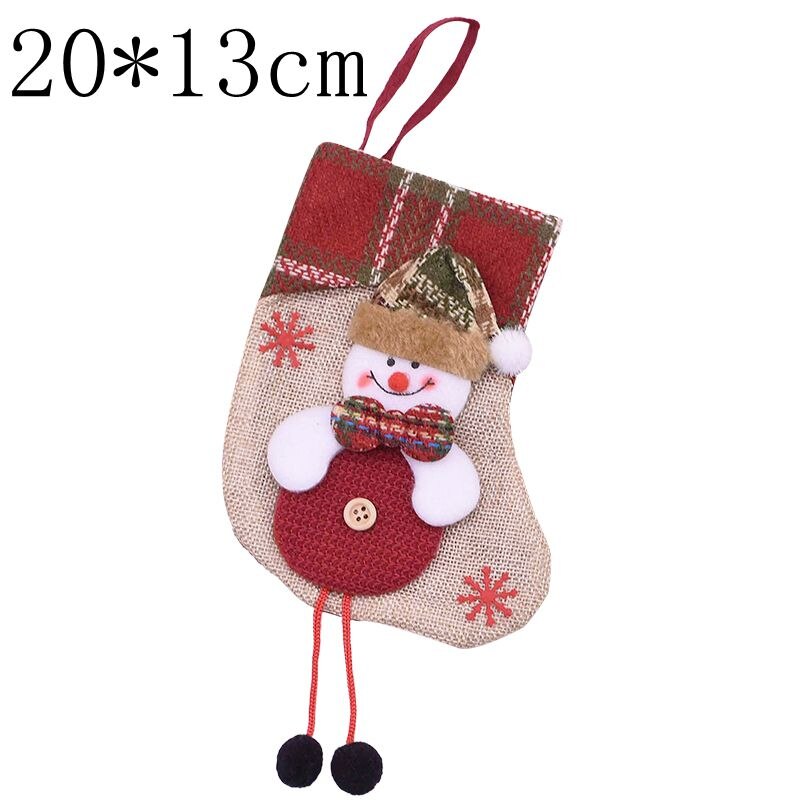 Kerst Cadeau Zakken Kerst Kous Kerstboom Ornamenten Voor Thuis Nieuwjaar Sokken Noel Natal Navidad Decoratie Kids: 20x13cm B08