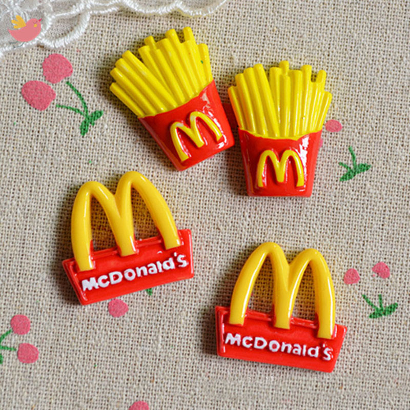 6Pcs/Lot M French Fries Diy Lizun Slime Supplies Accessories For Slime Filler Miniature Resin Kids Polymer Plasticine