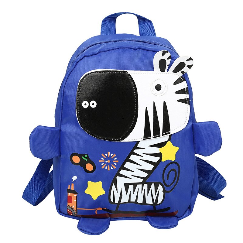 Cartoon Nylon Children Backpacks Toddler Kindergarten Schoolbag Kids Backpack Zebra Children School Bags Girl Boy Backpacks: Lake Blue