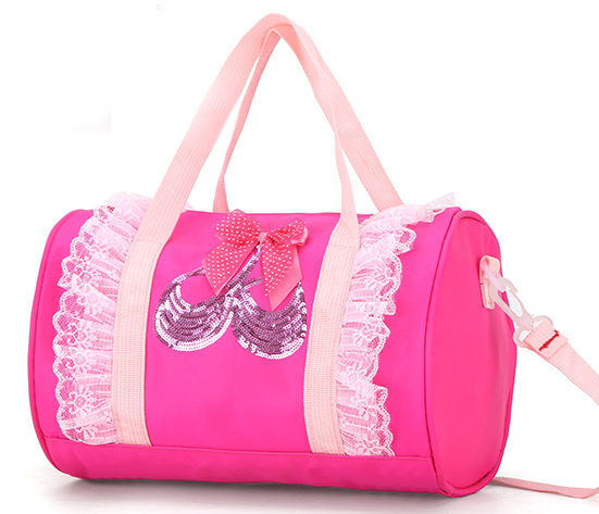 Purple Girls Embroidery Canvas Ballet Bag for Girls Pink Ballet Handbags for Children Ballet Shoes Shoulder Bag Kid Dancing Bags: RHODO