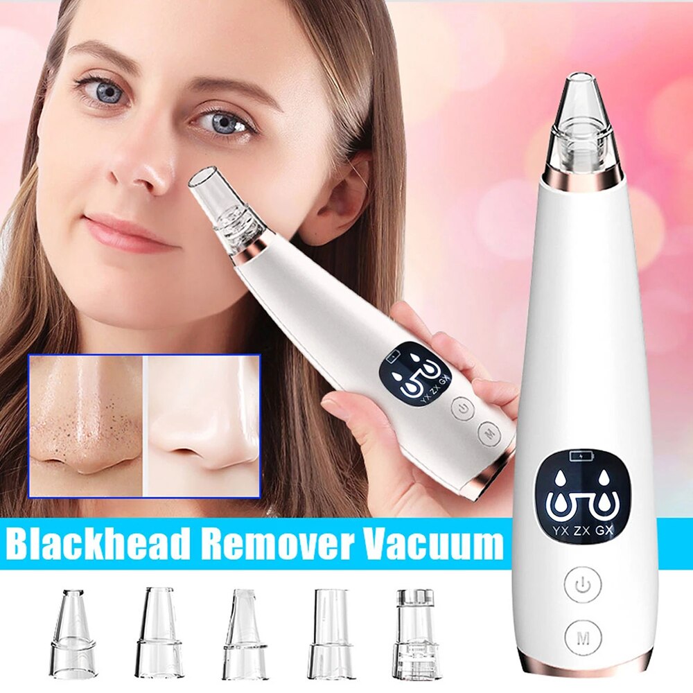 Blackhead Vacuum Cleaner Pore Ance Black Dots Extractor Facial Cleansing Pimple Remover Tool Nose Acne Remover Machine For Face