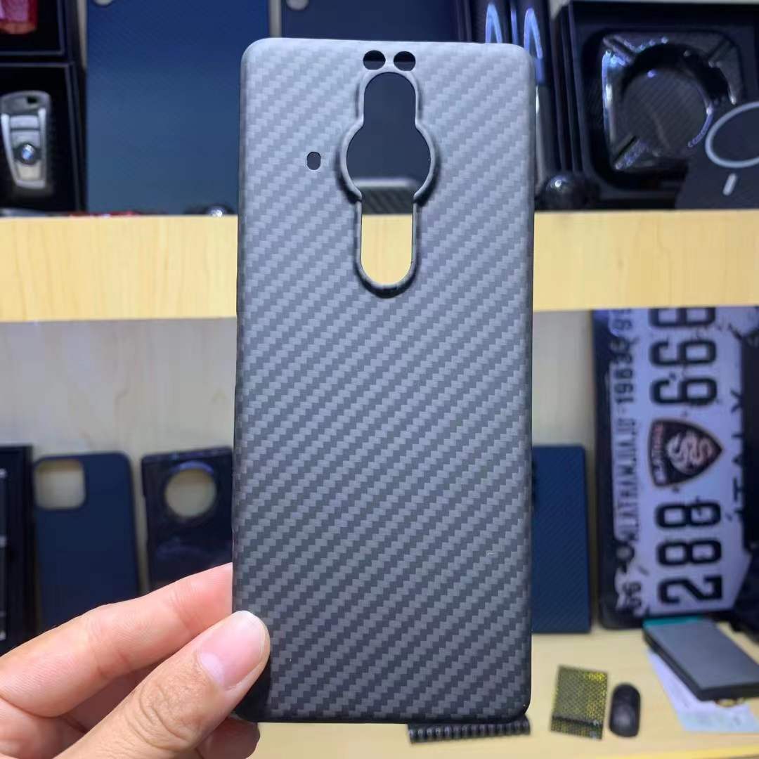 Carbon Fiber Case Voor Sony Xperia Pro-Ik Case Telefoon Ultra-Dunne Aramidevezel Protctive Case Voor Sony xperia Pro Ik Telefoon Accessoire: xperia Pro i (Big)