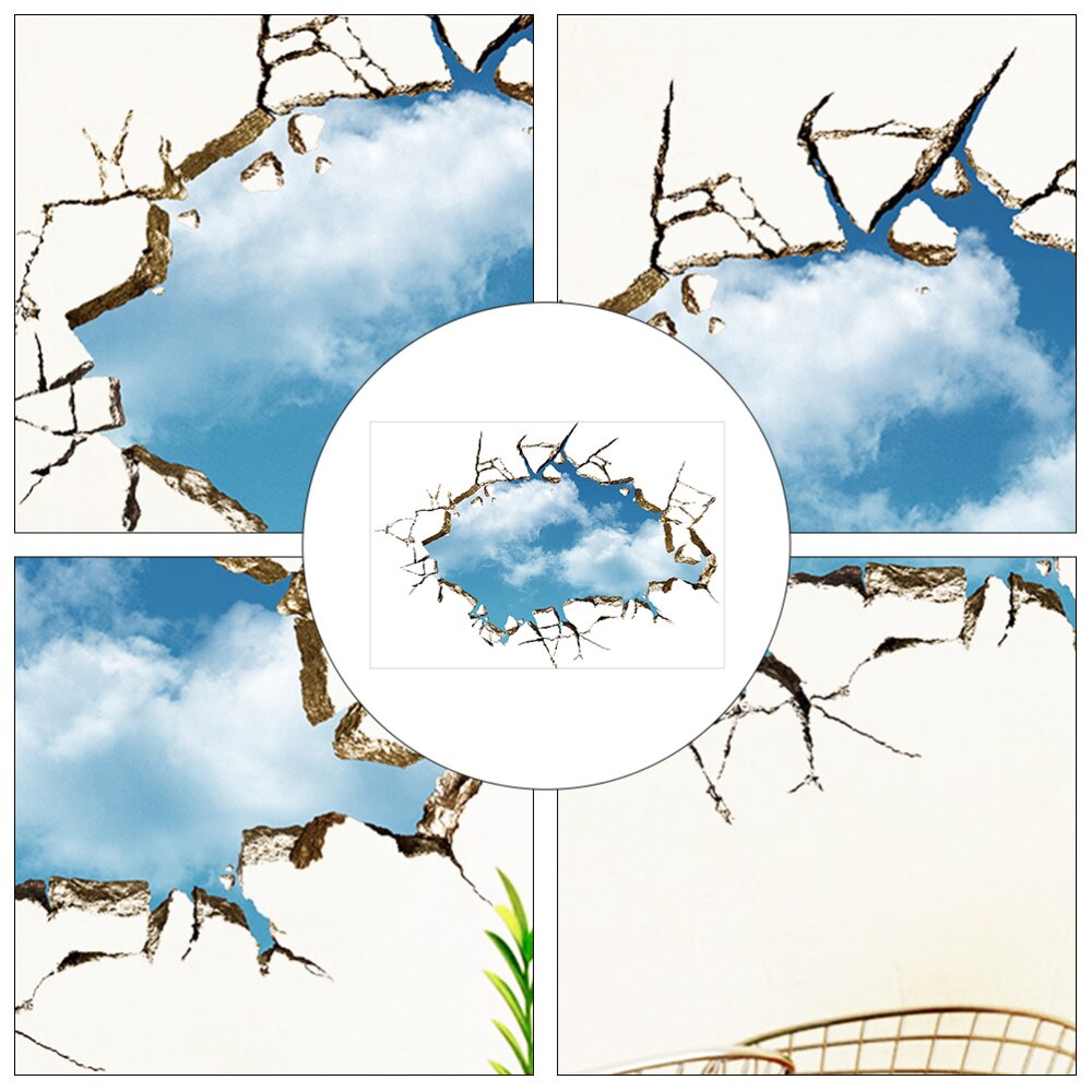 1Pc 3D Wall Decal Living Room Ceiling Wall Sticker Murals Art Decal