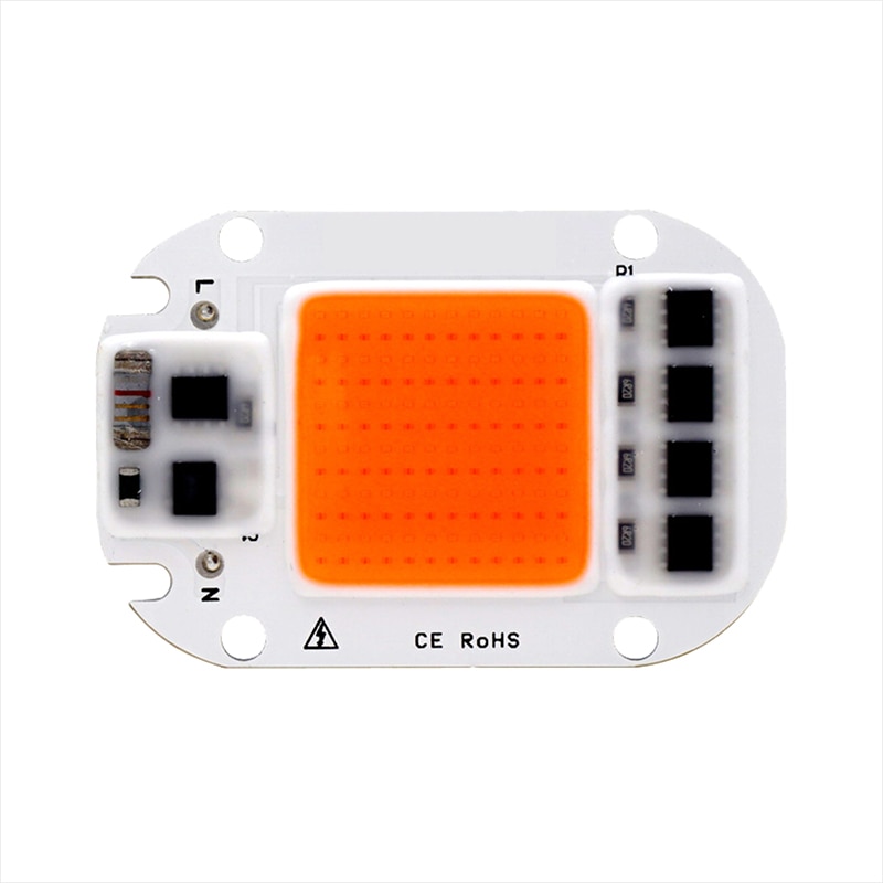 10pcs Hydroponice AC110V 220V 20W 30W 50W COB LED Grow Light Chip Volledige Spectrum Dag warm Wit Voor Indoor Plant Zaailing Groei